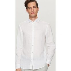 Lniana koszula regular fit - Biały. Koszule męskie Reserved. Za 139.99 zł.