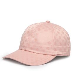 Czapka z daszkiem Guess. Czerwone czapki i kapelusze damskie Guess, z aplikacjami. Za 159.99 zł.