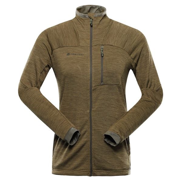 Bluza damska trekkingowa szybkoschnąca Alpine Pro Onneca 3. Zielone bluzy damskie Alpine Pro, bez wzorów, bez kaptura. W wyprzedaży za 299.00 zł.