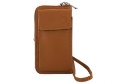 Portfel listonoszka 2w1 BARBERINI'S j. brązowy 908-12. Brązowe portfele damskie Barberinis, bez wzorów, ze skóry. Za 159.99 zł.