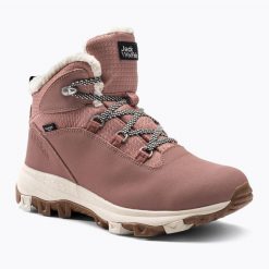 Buty trekkingowe damskie Jack Wolfskin Everquest Texapore Mid. Czerwone obuwie sportowe damskie Jack Wolfskin, bez wzorów, trekkingowe. Za 519.99 zł.