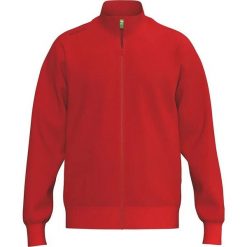 Sweter z prążkowanym kołnierzem Erima TS. Czerwone swetry przez głowę męskie Erima, l, bez wzorów, z bawełny, bez kołnierzyka. Za 233.65 zł.
