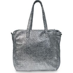Torba shopper metallic bonprix szaro-srebrny kolor. Szare torebki shopper damskie bonprix, ze skóry. Za 49.99 zł.