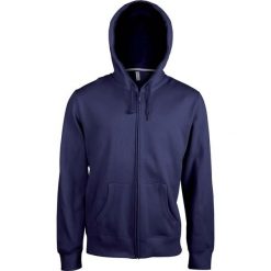 Bluza z kapturem na zamek błyskawiczny Kariban. Niebieskie bluzy męskie KARIBAN, m, bez wzorów, z bawełny, z kapturem. Za 219.00 zł.