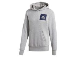 Bluza męska z kapturem ADIDAS ESS LOGO P S. Szare bluzy sportowe męskie Adidas, m, bez wzorów, z bawełny, z kapturem. Za 249.00 zł.