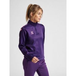 Kurtka damska Hummel hmlCORE XK. Fioletowe bluzy sportowe damskie Hummel, s, bez wzorów, bez kaptura, do piłki ręcznej. Za 227.50 zł.