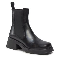 Botki Vagabond Shoemakers. Czarne botki damskie Vagabond Shoemakers, bez obcasa, na słupku, bez zapięcia. Za 619.99 zł.