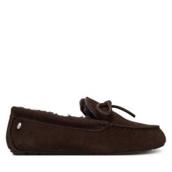 Kapcie EMU Australia. Brązowe kapcie damskie Emu Australia, bez wzorów. Za 429.99 zł.
