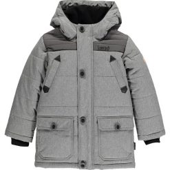 Parka funkcyjna w kolorze szarym. Szare kurtki i płaszcze dla chłopców Lamino, z aplikacjami, z materiału, bez kaptura. W wyprzedaży za 182.95 zł.