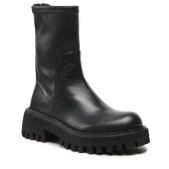 Botki Loriblu. Czarne botki damskie Loriblu, bez obcasa, na płaskiej podeszwie, bez zapięcia. Za 2,329.00 zł.