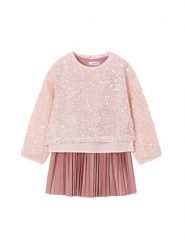 Mayoral Sukienka codzienna 4925 Różowy Regular Fit. Czerwone sukienki dla dziewczynek Mayoral, bez wzorów, z syntetyku, bez ramiączek. Za 219.99 zł.