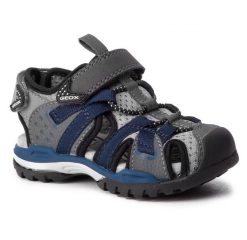 Sandały Geox. Szare sandały chłopięce Geox, bez zapięcia. Za 209.99 zł.