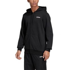 Essentials Plain Fullzip Hoodie Bluza 383. Czarne bluzy męskie Adidas, s, bez wzorów, z bawełny, z kapturem, na fitness i siłownię. Za 229.00 zł.