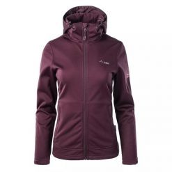 Kurtka Damska Ifaro Soft Shell. Fioletowe kurtki damskie ELBRUS, l, bez wzorów, z softshellu, bez kaptura, trekkingowe. Za 759.99 zł.