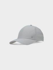 4F Czapka z daszkiem strapback uniseks - szara S/M. Szare czapki i kapelusze damskie 4f, na lato, bez wzorów, z elastanu, sportowe. W wyprzedaży za 79.99 zł.
