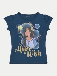 NAME IT T-Shirt 13239531 Granatowy Regular Fit. Niebieskie t-shirty i topy dla dziewczynek Name it, bez wzorów, z bawełny, bez ramiączek. Za 69.99 zł.