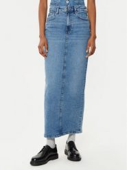 Gina Tricot Spódnica jeansowa 24062 Niebieski Regular Fit. Niebieskie spódnice damskie Gina Tricot, bez wzorów, z bawełny. Za 119.99 zł.