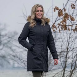 Parka HORKA Typhoon. Czarne parki damskie Horka, s, bez wzorów, z materiału, biznesowe, bez kaptura. Za 677.00 zł.
