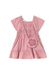 Mayoral Sukienka codzienna 1920 Różowy Regular Fit. Czerwone sukienki dla dziewczynek Mayoral, bez wzorów, z bawełny, bez ramiączek. Za 79.99 zł.