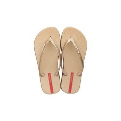 Świecące Japonki Ipanema Maxi Damskie. Żółte klapki damskie Ipanema, bez wzorów, z materiału, biznesowe, bez obcasa. Za 86.24 zł.
