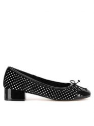Nine West Czółenka WFA2993-1 Czarny. Czarne czółenka damskie Nine West, bez wzorów, bez obcasa, bez zapięcia. Za 229.99 zł.