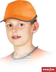 R.E.I.S. Czapka z daszkiem CZFLUO-KIDS pomarańczowy M. Brązowe czapki dla dzieci R.E.I.S., bez wzorów. Za 12.57 zł.