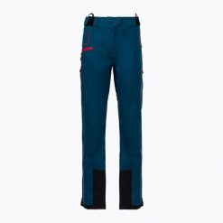 Spodnie z membraną damskie La Sportiva Crizzle EVO Shell. Niebieskie spodnie sportowe damskie La Sportiva, bez wzorów, trekkingowe. Za 699.99 zł.