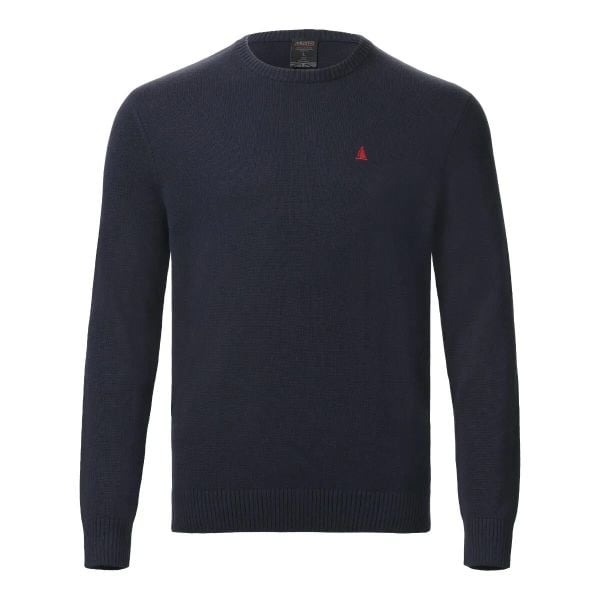 Sweter z okrągłym dekoltem Musto Original. Niebieskie swetry przez głowę męskie Musto, xl, bez wzorów, z bawełny, bez kołnierzyka. Za 372.65 zł.