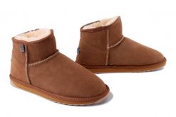 EMU AUSTRALIA WP11875 Platinum Slim Darling chestnut, botki damskie. Brązowe botki damskie Emu Australia, na zimę, ze skóry, bez obcasa, bez zapięcia. Za 699.90 zł.