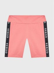 Guess Szorty sportowe J3RD14 KABR0 Różowy Slim Fit. Czerwone spodenki dla dziewczynek Guess, z aplikacjami, z syntetyku, sportowe. Za 299.99 zł.