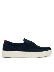 Tommy Hilfiger Półbuty Modern Light Hybrid Suede Loafer FM0FM05786 Granatowy. Niebieskie półbuty na co dzień męskie Tommy Hilfiger, ze skóry, bez zapięcia. Za 479.99 zł.