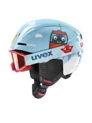 Uvex Kask narciarski Viti Set 56/S/317/10/01 Niebieski. Niebieskie buty zimowe chłopięce Uvex, bez wzorów, z tworzywa sztucznego, bez zapięcia. Za 489.99 zł.