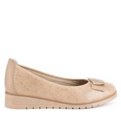Baleriny Lasocki. Brązowe baleriny damskie Lasocki, bez wzorów, bez obcasa. Za 169.99 zł.