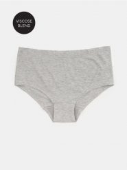 Bokserki z wiskozy - szary. Szare bokserki damskie Sinsay, l, bez wzorów, z wiskozy. Za 12.99 zł.