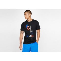 Koszulka męska nike dri-fit pg basketball tee black. Czarne koszulki sportowe męskie Nike, m, bez wzorów, bez kołnierzyka, bez ramiączek, do biegania, dri-fit (nike). Za 139.00 zł.
