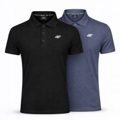 KOSZULKA MĘSKA POLO 4F KOMPLET SPORTOWY ZESTAW 2 SZTUKI M0770. Koszulki polo męskie 4f, m, bez wzorów, z bawełny, bez kołnierzyka, bez ramiączek, na fitness i siłownię. Za 179.99 zł.
