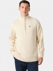 Sweter Męski Helly Hansen Smoegen 1/2 Zip. Brązowe swetry przez głowę męskie Helly Hansen, na jesień, l, bez wzorów, z bawełny, bez kołnierzyka. Za 559.00 zł.