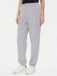 Calvin Klein Jeans Spodnie dresowe Monologo LV047B235G Szary Regular Fit. Szare jeansy damskie Calvin Klein Jeans, m, bez wzorów, z bawełny. Za 239.99 zł.