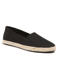 Espadryle DeeZee. Czarne espadryle damskie DeeZee, bez wzorów, bez obcasa, bez zapięcia. Za 79.99 zł.