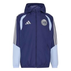 Kurtka Przeciwdeszczowa Ajax Amsterdam 2026/27. Niebieskie kurtki męskie Adidas, xl, bez wzorów, z materiału, sportowe, bez kaptura. Za 423.00 zł.