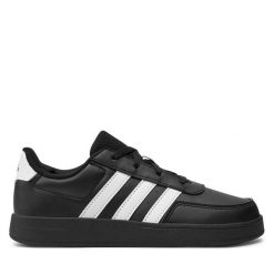 Sneakersy adidas. Czarne półbuty dziewczęce Adidas, bez wzorów, bez zapięcia. Za 199.99 zł.