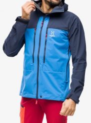 Kurtka softshell męska Haglofs Roc Sight Softshell Jacket. Niebieskie kurtki męskie Haglöfs, m, bez wzorów, z elastanu, bez kaptura. Za 1,132.99 zł.