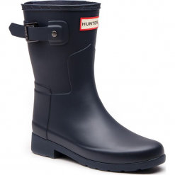 Kalosze HUNTER - Original Refined Short WFS1098RMA Navy. Niebieskie kozaki damskie Hunter, z kauczuku. Za 599.00 zł.