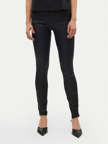 Vero Moda Spodnie z imitacji skóry Flash 10314591 Czarny Skinny Fit. Czarne spodnie materiałowe damskie Vero Moda, xl, bez wzorów, ze skóry. Za 229.99 zł.