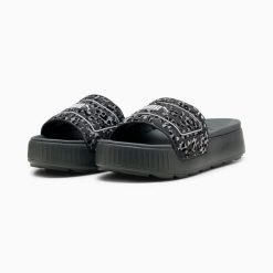 Klapki damskie Puma KARMEN szare 39540102 r 35.5. Szare klapki damskie Puma, bez wzorów, ze skóry, eleganckie, bez obcasa. Za 146.17 zł.