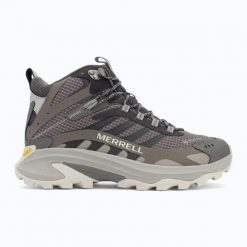 Buty trekkingowe - męskie - Merrell Moab Speed 2 Mid GORE-TEX - Asphalt. Szare trekkingi męskie Merrell, za kostkę, trekkingowe, gore-tex. Za 639.00 zł.