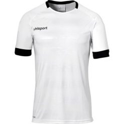 Jersey Uhlsport Division 2.0. Białe koszulki sportowe męskie Uhlsport, bez wzorów, z jersey, bez kołnierzyka, bez ramiączek, do piłki nożnej. Za 163.50 zł.