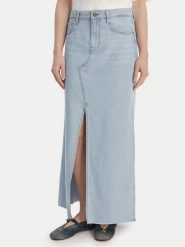 Guess Jeans Spódnica jeansowa W6GD52 D7902 Niebieski Regular Fit. Niebieskie spódnice damskie Guess Jeans, z aplikacjami, z bawełny. Za 389.99 zł.