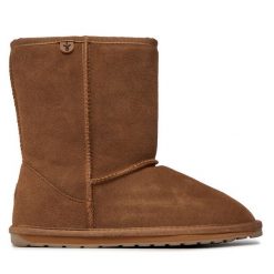Śniegowce EMU Australia. Brązowe buty zimowe chłopięce Emu Australia, bez wzorów, bez zapięcia. Za 439.99 zł.