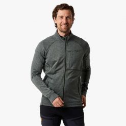 Bluza polarowa rozpinana turystyka męska Swedemount Lofoten Midlayer Full Zip. Zielone bluzy męskie SWEDEMOUNT, m, bez wzorów, z materiału, bez kaptura. Za 159.99 zł.